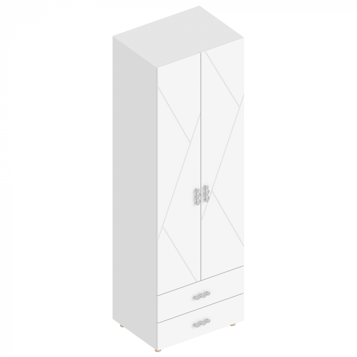 Шкаф 2-ств. с 2-мя ящиками с полками Сандра