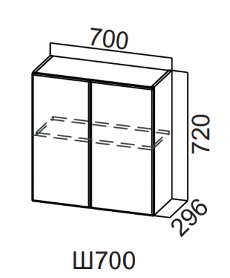 Шкаф навесной 700/720 Бостон