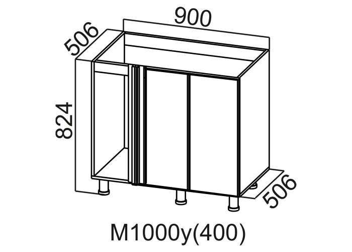 Шкаф нижний 1000(400) Стайл