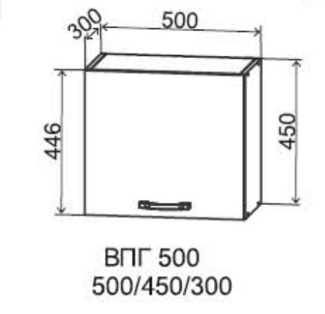 Шкаф верхний горизонтальный 500/450 Монца
