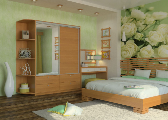 Шкаф-купе Ольга 1700 с угловым элементом 300