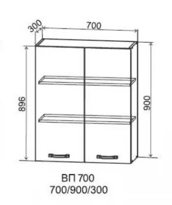Шкаф верхний 700/900 Лофт ДСВ