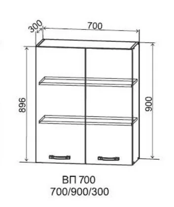 Шкаф верхний 700/900 Лофт ДСВ