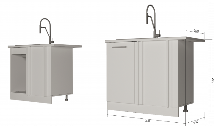 Шкаф нижний 1000 угловой Санвут