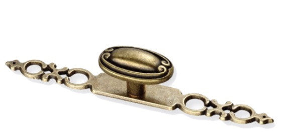 Ручка-грибок + накладка старая бронза