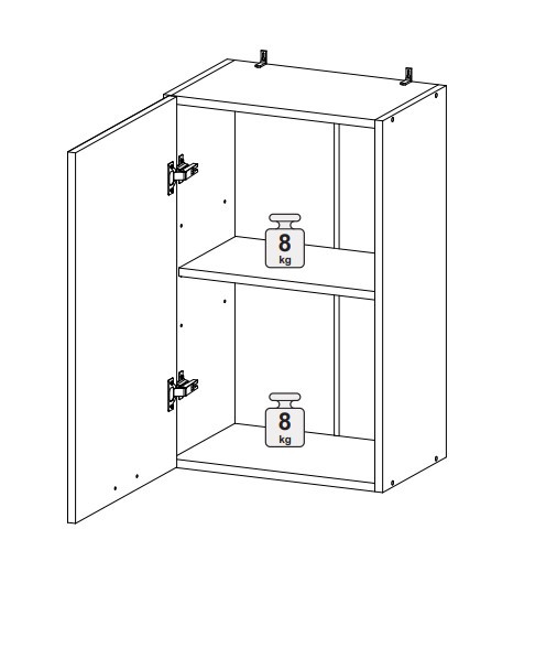 Шкаф верхний 450 Кельн