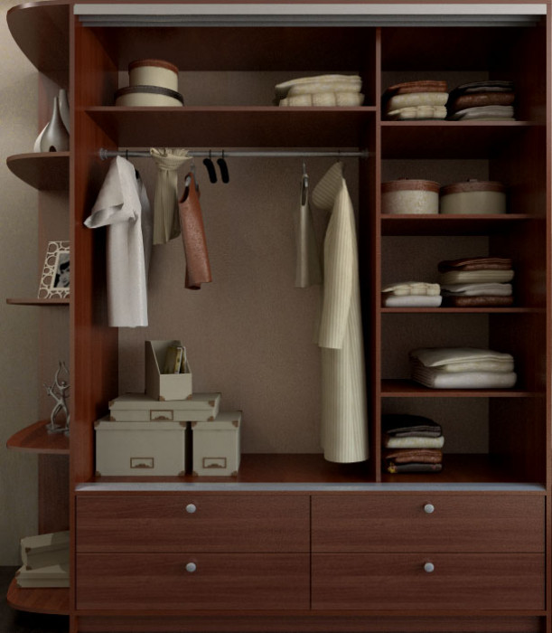 Шкаф-купе Ольга 1700 с зеркалами и угловым элементом 300