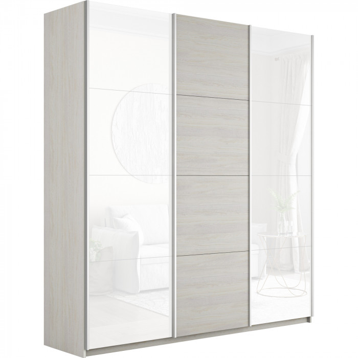 Шкаф-купе Прайм 3-х дв. с 2 стеклами 1800 Е1
