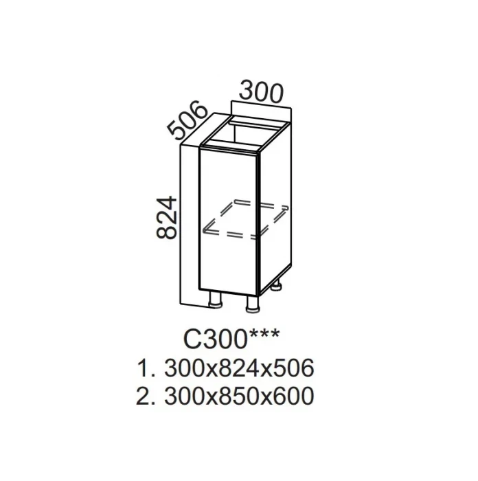 Шкаф нижний 300 Прованс СВ