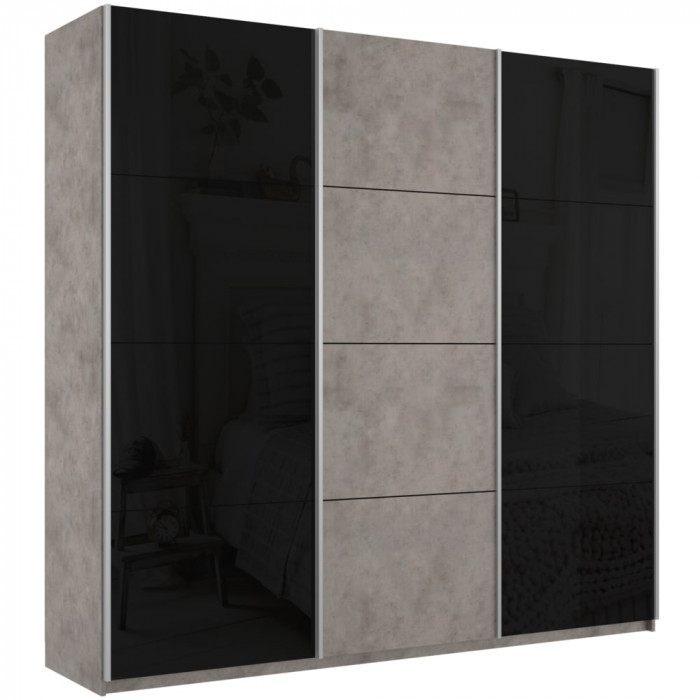 Шкаф-купе Прайм 3-х дв. с 2 стеклами 2100 Е1