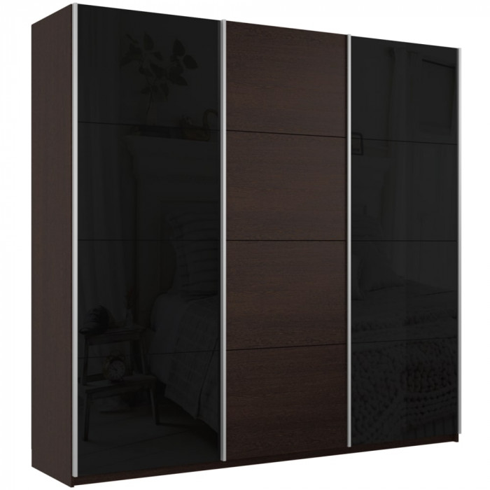 Шкаф-купе Прайм 3-х дв. с 2 стеклами 2100 Е1