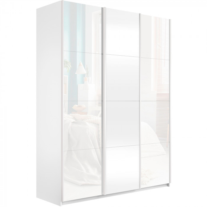 Шкаф-купе Прайм 3-х дв. с 2 стеклами 2100 Е1