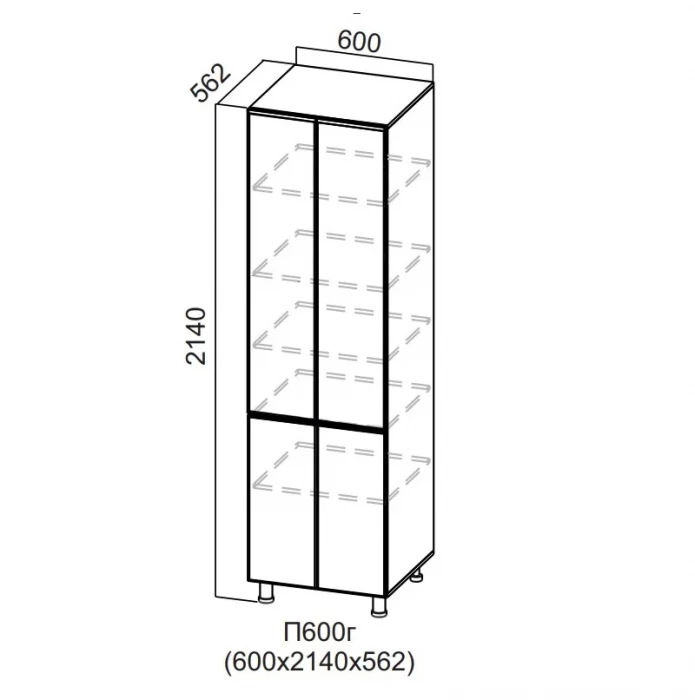 Пенал 600/2140 глухой Модерн New СВ