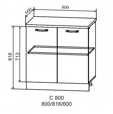 Шкаф нижний 800 Тренто