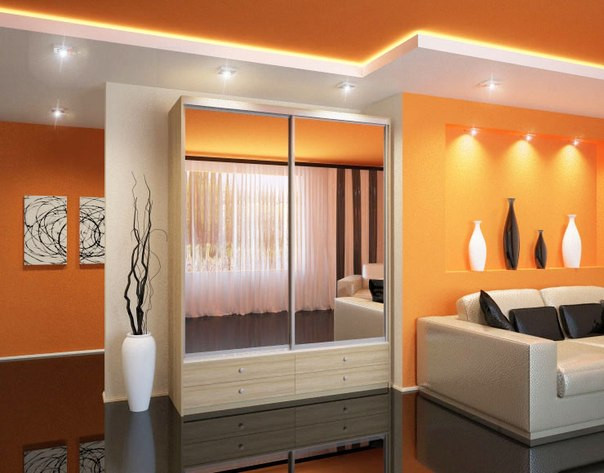 Шкаф-купе Ольга 1500 с зеркалами