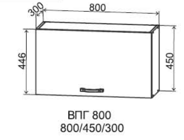 Шкаф верхний горизонтальный 800/450 Монца