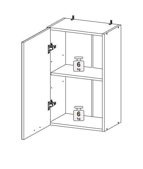 Шкаф верхний 400 стекло Кельн