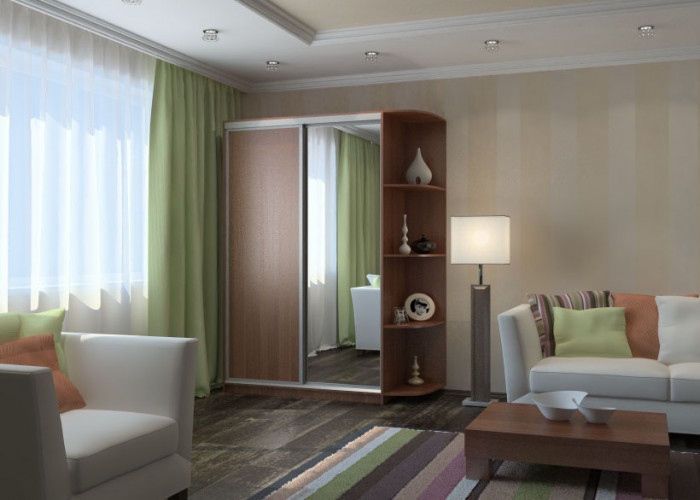 Шкаф-купе Ксения 1600 с угловым элементом 300