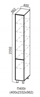 Пенал глухой 400/2332 Вельвет