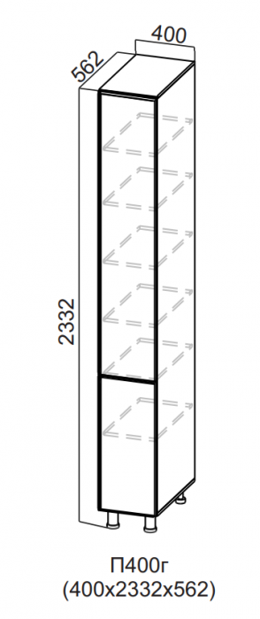 Пенал глухой 400/2332 Вельвет