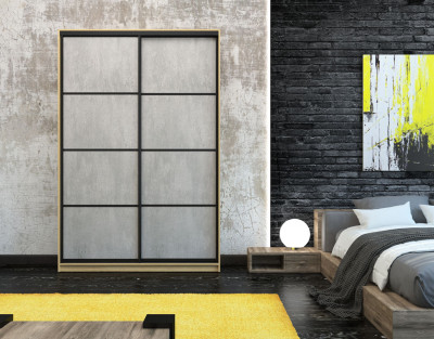 Шкаф-купе Лофт 1600 фасад МДФ бетон 3г