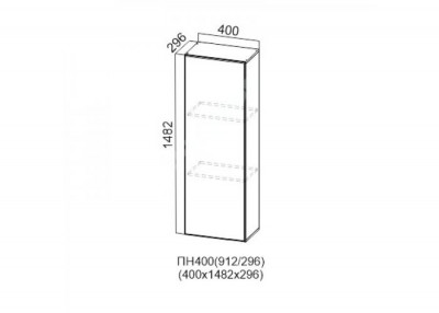 Пенал-надстройка 400/912 (296) Стайл