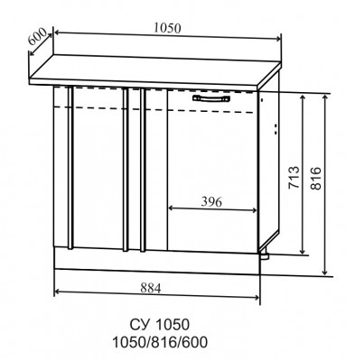 Шкаф нижний угловой 1050 Тренто