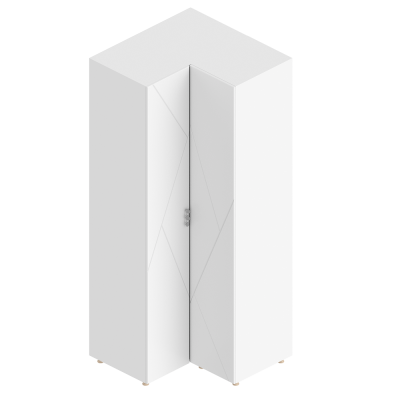 Шкаф угловой 2-створчатый 90 градусов Сандра