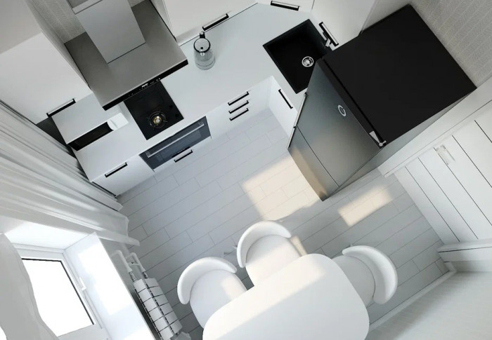 Кухонный гарнитур угловой Дели-2200х1000 (стол. 26 мм)