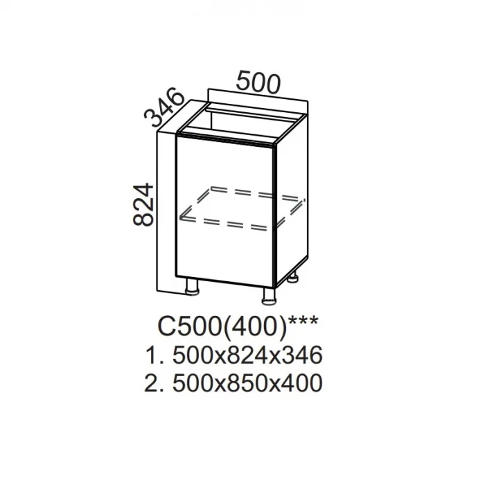 Шкаф нижний 500 (400) Вектор СВ