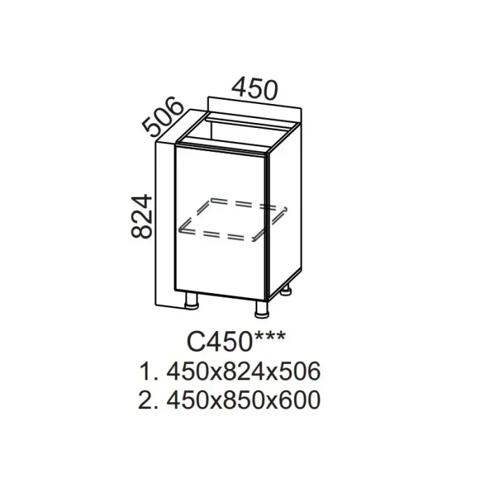 Шкаф нижний 450 Вектор СВ
