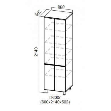 Пенал 600/2140 глухой Стайл