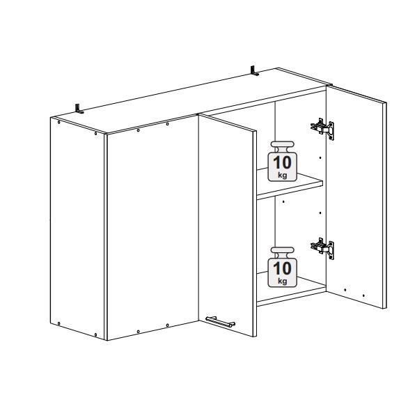 Шкаф верхний 1000 угловой Кельн