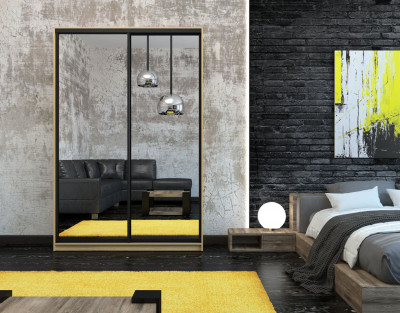 Шкаф-купе Лофт 1600 фасад зеркало сплошное