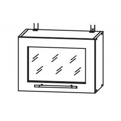 Шкаф верхний 500 горизонтальный стекло Ройс