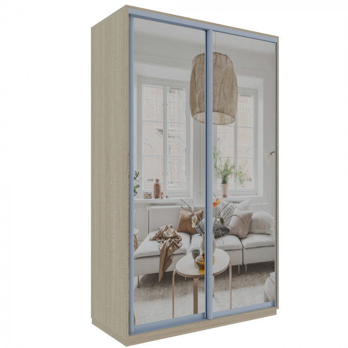 Шкаф-купе Дуо 2 зеркала Экспресс 160х240 Е1