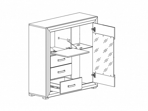 Тумба B136-KOM1W1K3S Malta