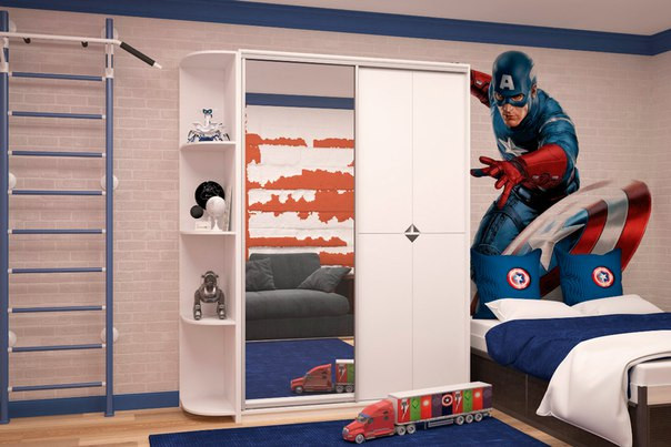 Шкаф-купе Вера с угловым элементом 300