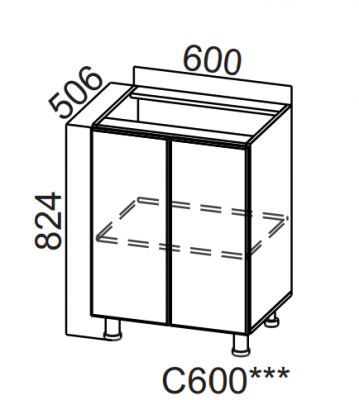 Шкаф нижний 600 Бостон