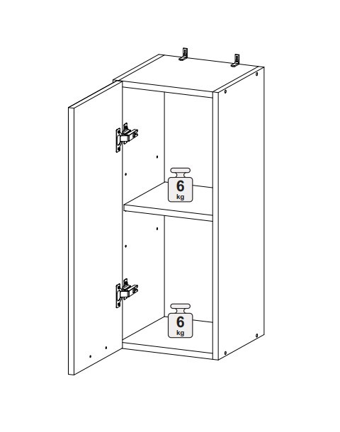 Шкаф верхний 300 стекло Кельн