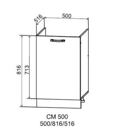 Шкаф нижний под мойку 500 Арка