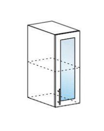 Шкаф верхний 300 со стеклом Ксения