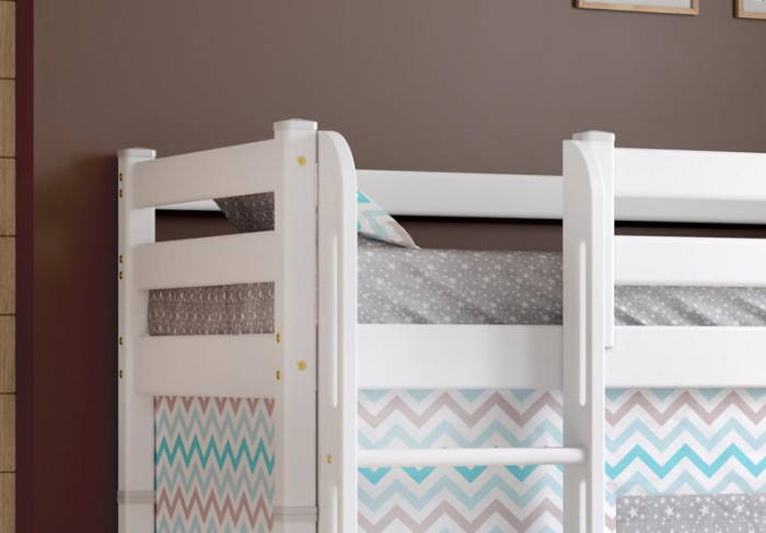 Полувысокая кровать Соня с прямой лестницей вариант 5