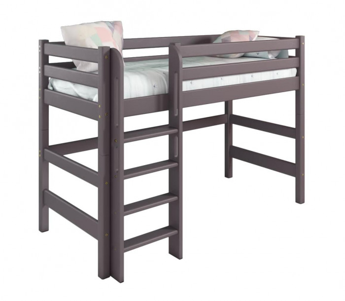 Полувысокая кровать Соня с прямой лестницей вариант 5