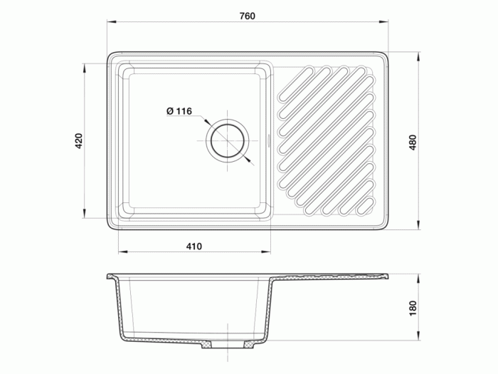Мойка GranFest-Quarz ZL-52