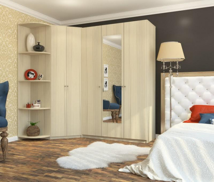 Шкаф угловой Мария и шкаф Оксана с зеркалом