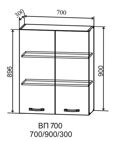 Шкаф верхний 700/900 Ройс 
