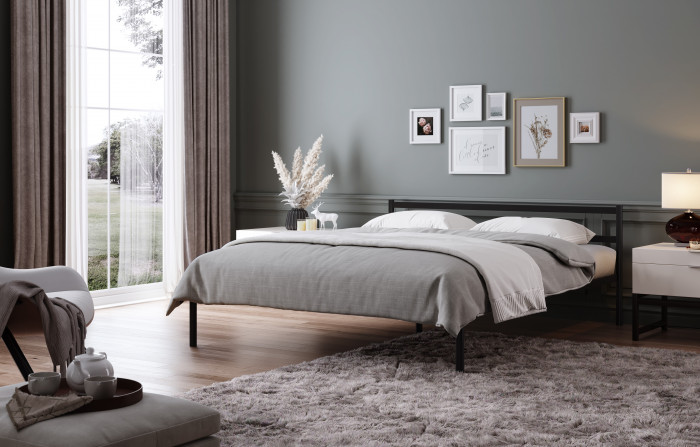 Кровать металлическая разборная 1200х2000 Мета 04