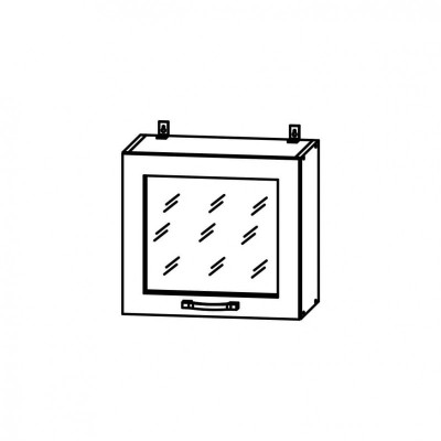 Шкаф верхний 500/450 стекло Скала