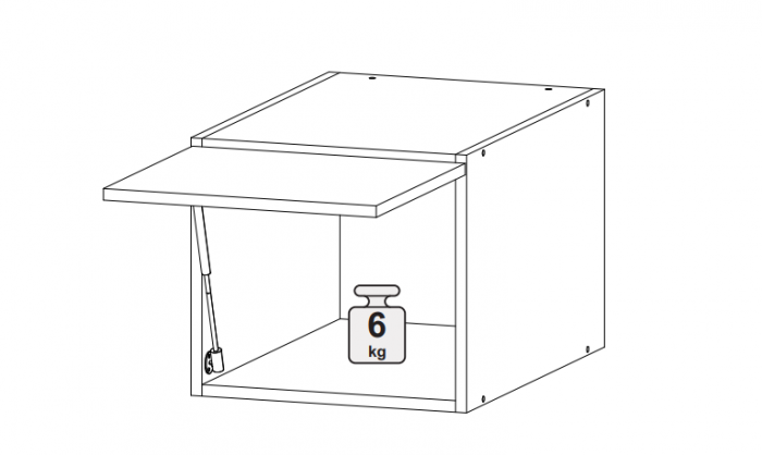 Шкаф верхний антресоль ШВА 400 Кельн